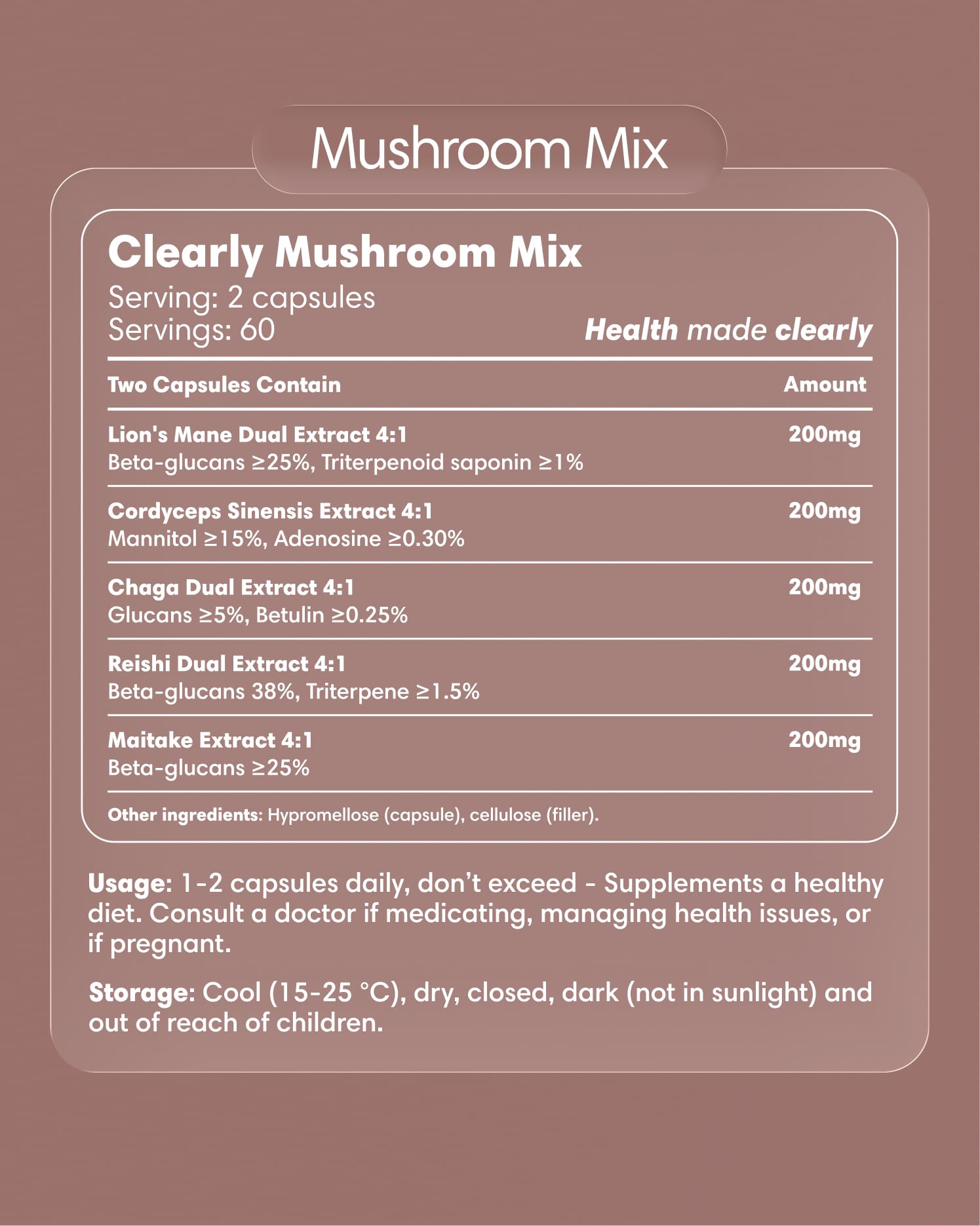  Clearly - Mushroom Mix