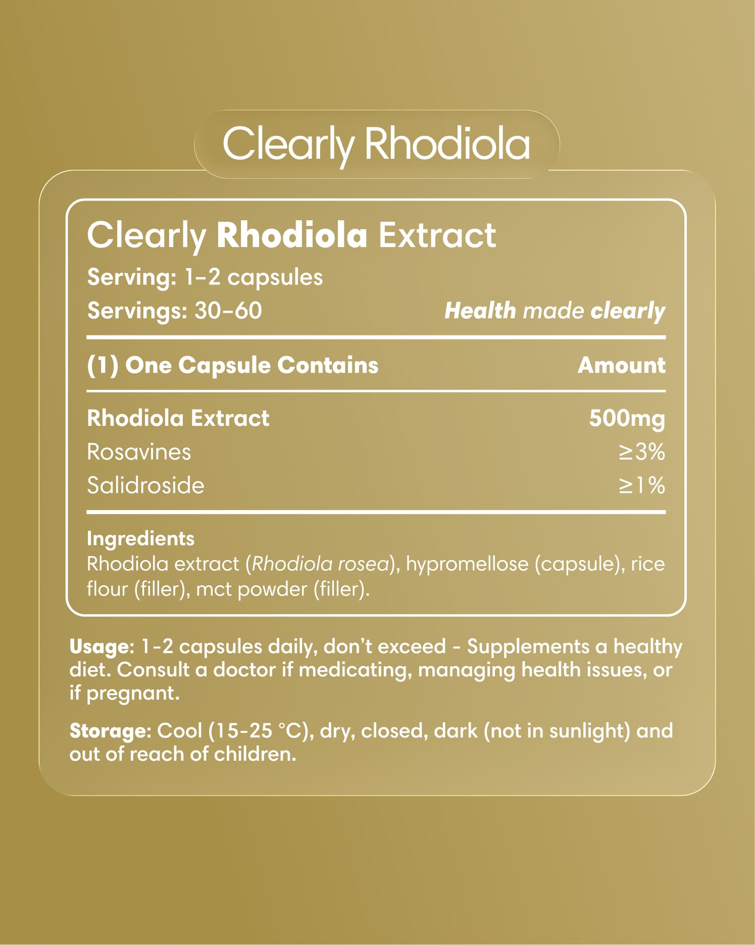  Clearly - Rhodiola